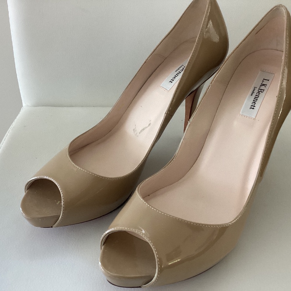 LK Bennett Indina Platform Peep Toe Heel Size 41